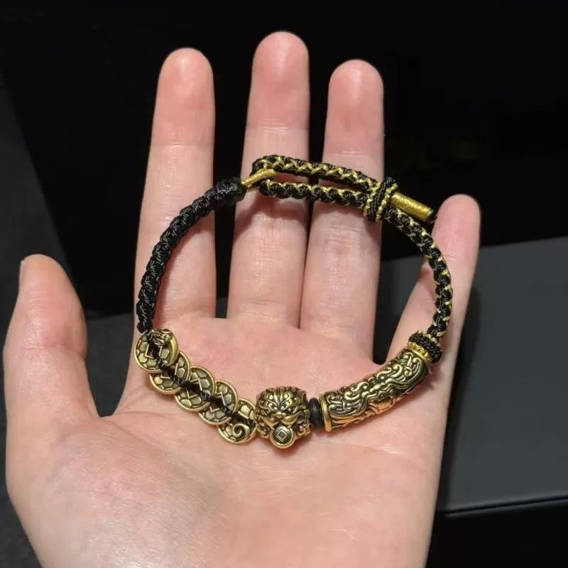 Five Emperor Coins Pixiu Bracelet