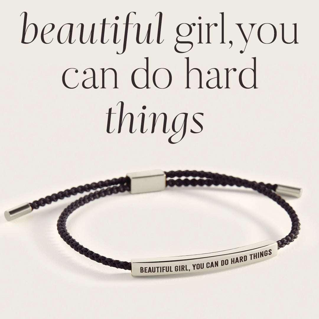Belle fille, tu peux faire des choses difficiles Bracelet d'inspiration