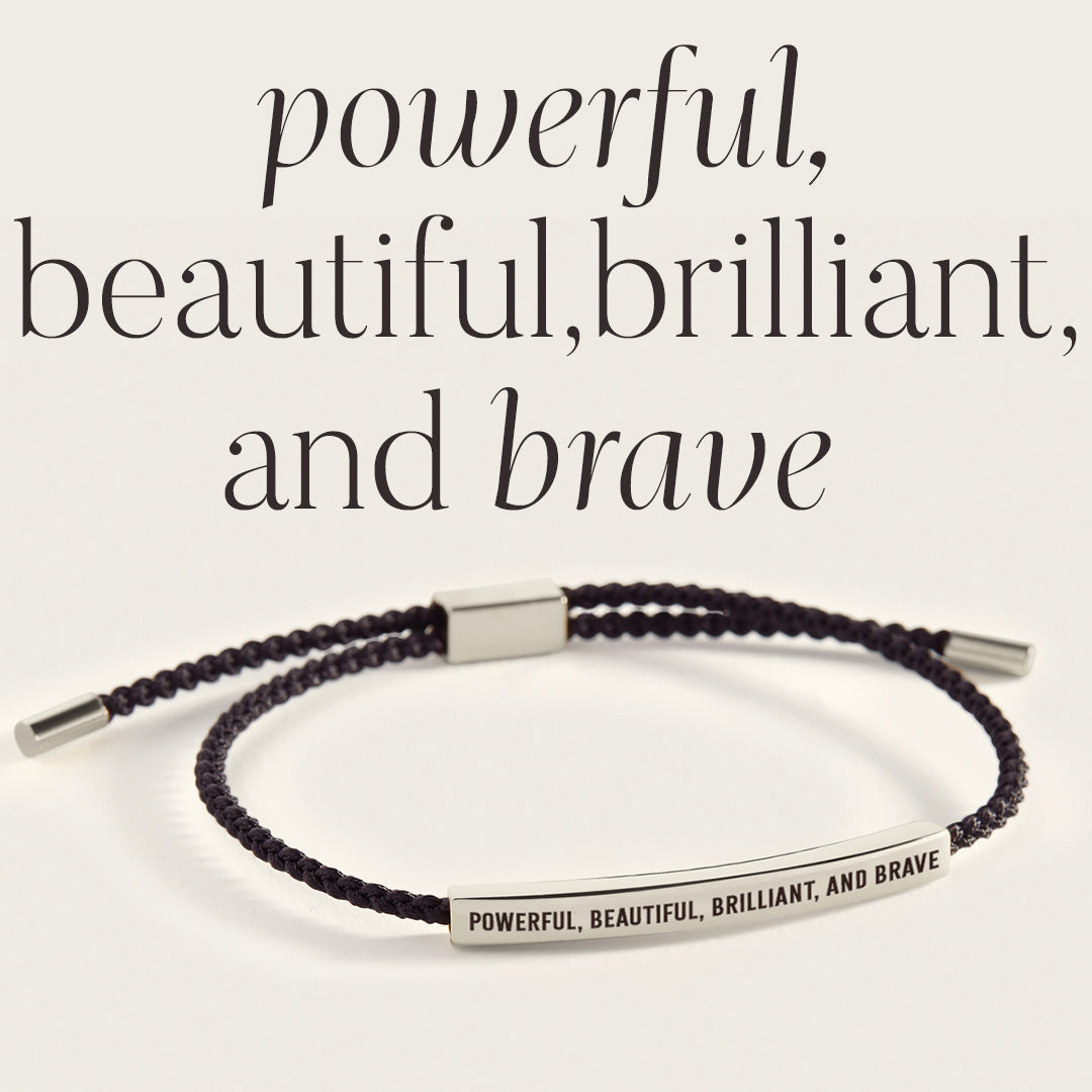 Bracelet Inspire puissant, beau, brillant et courageux