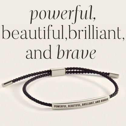 Bracelet Inspire puissant, beau, brillant et courageux