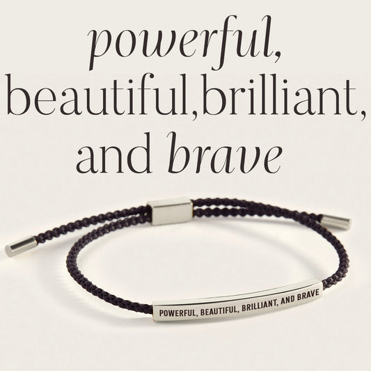 Bracelet Inspire puissant, beau, brillant et courageux