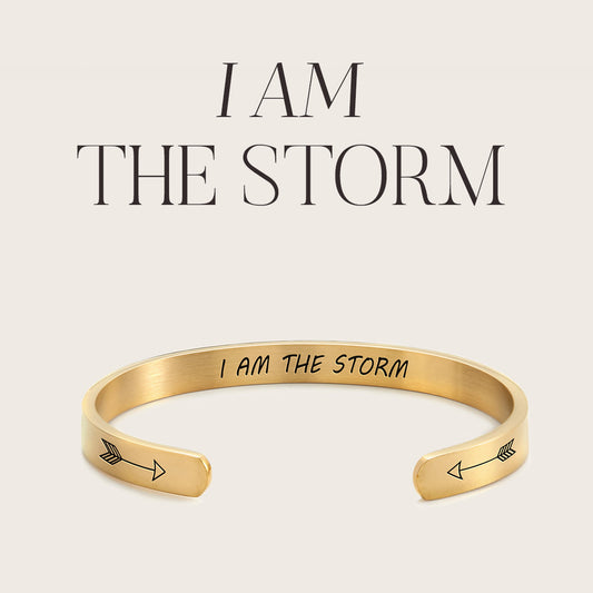 Bracelet manchette Je suis la tempête