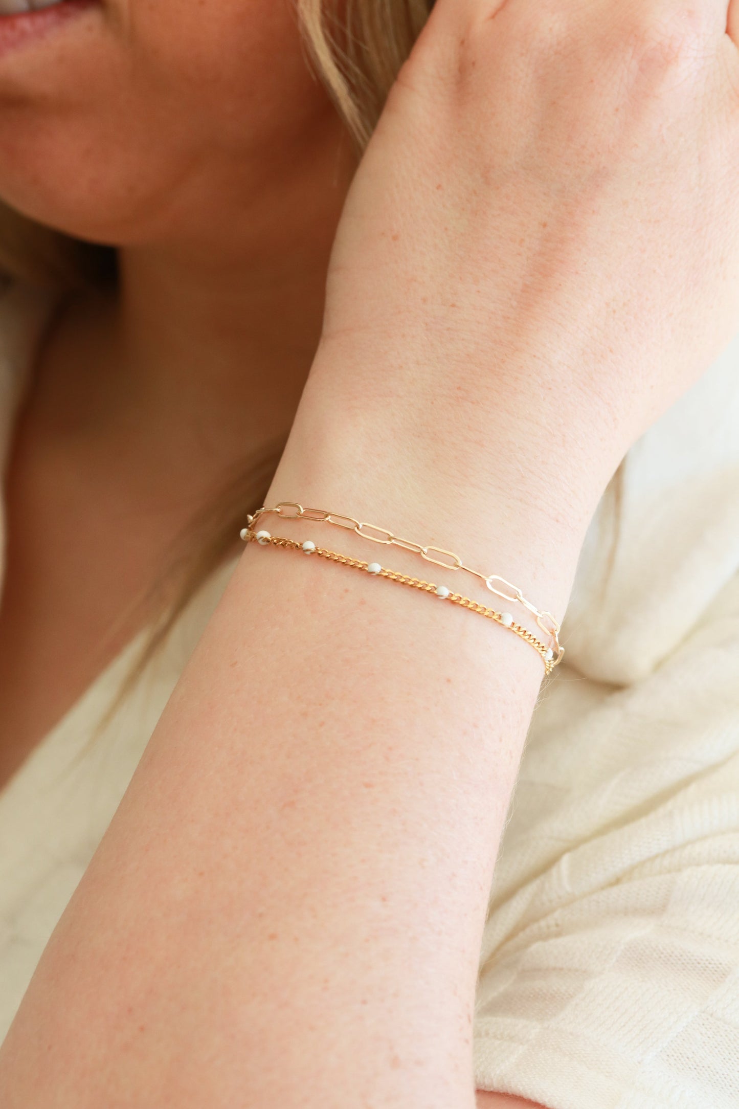 Enamel Curb Chain | Black, White