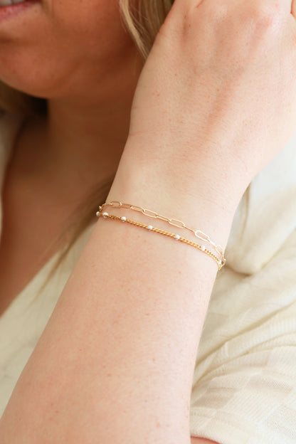 Enamel Curb Chain | Black, White
