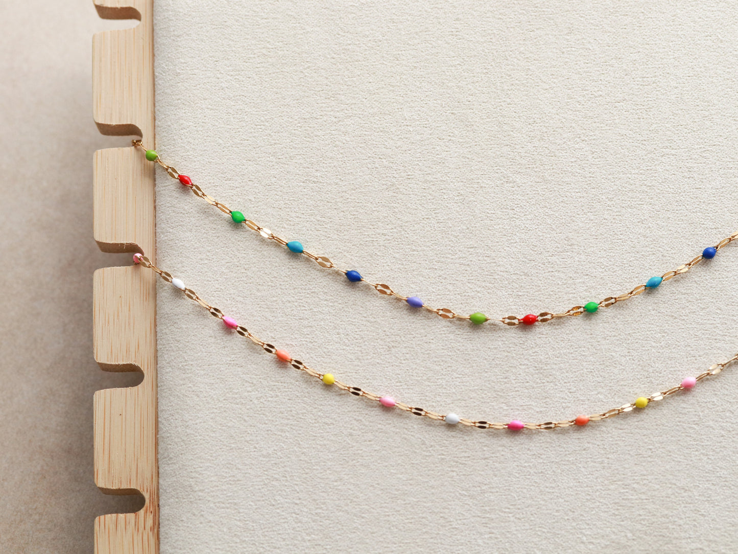 Enamel Lace Chain | Pink, Purple