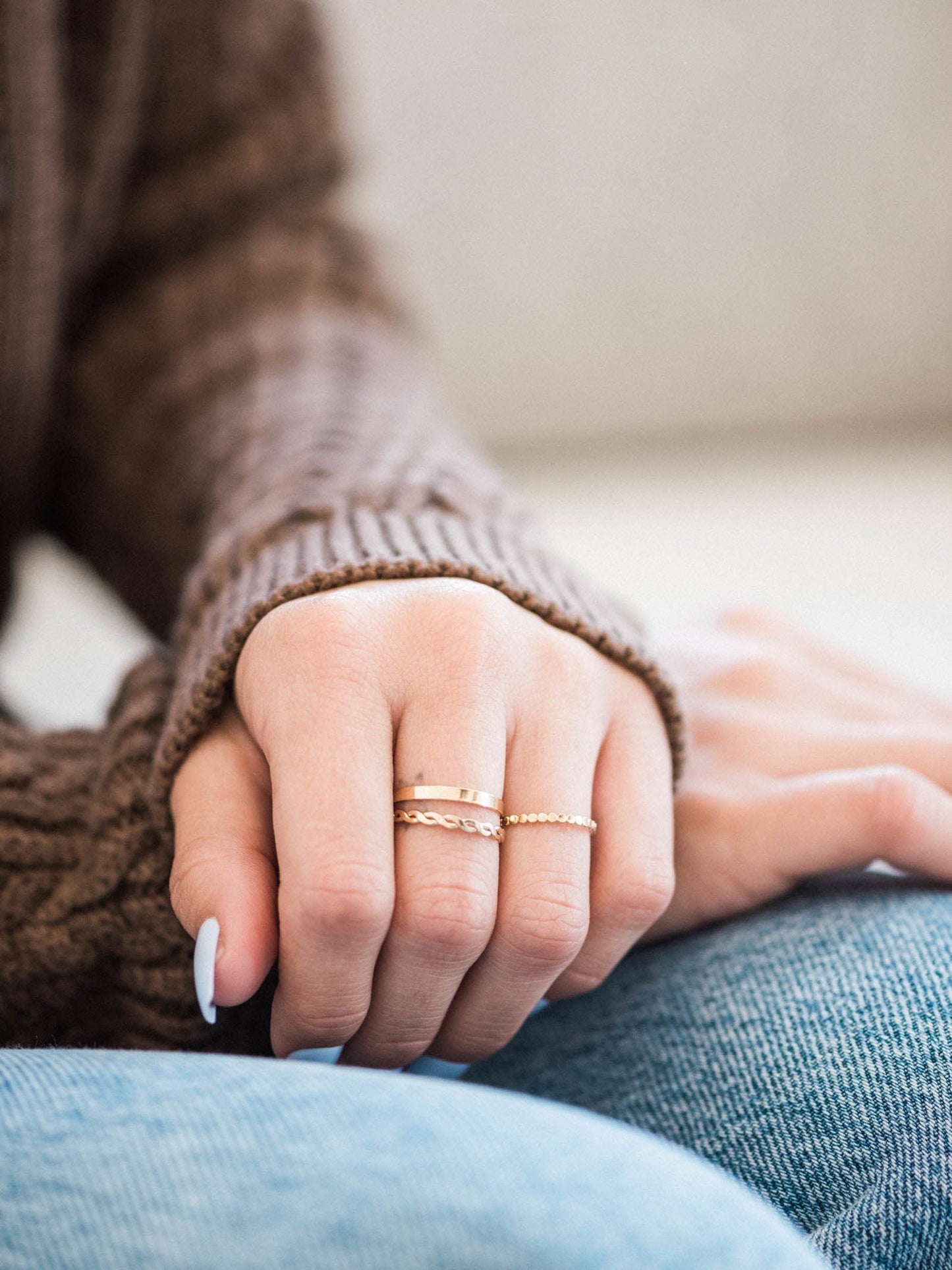 Bague à bande plate solide