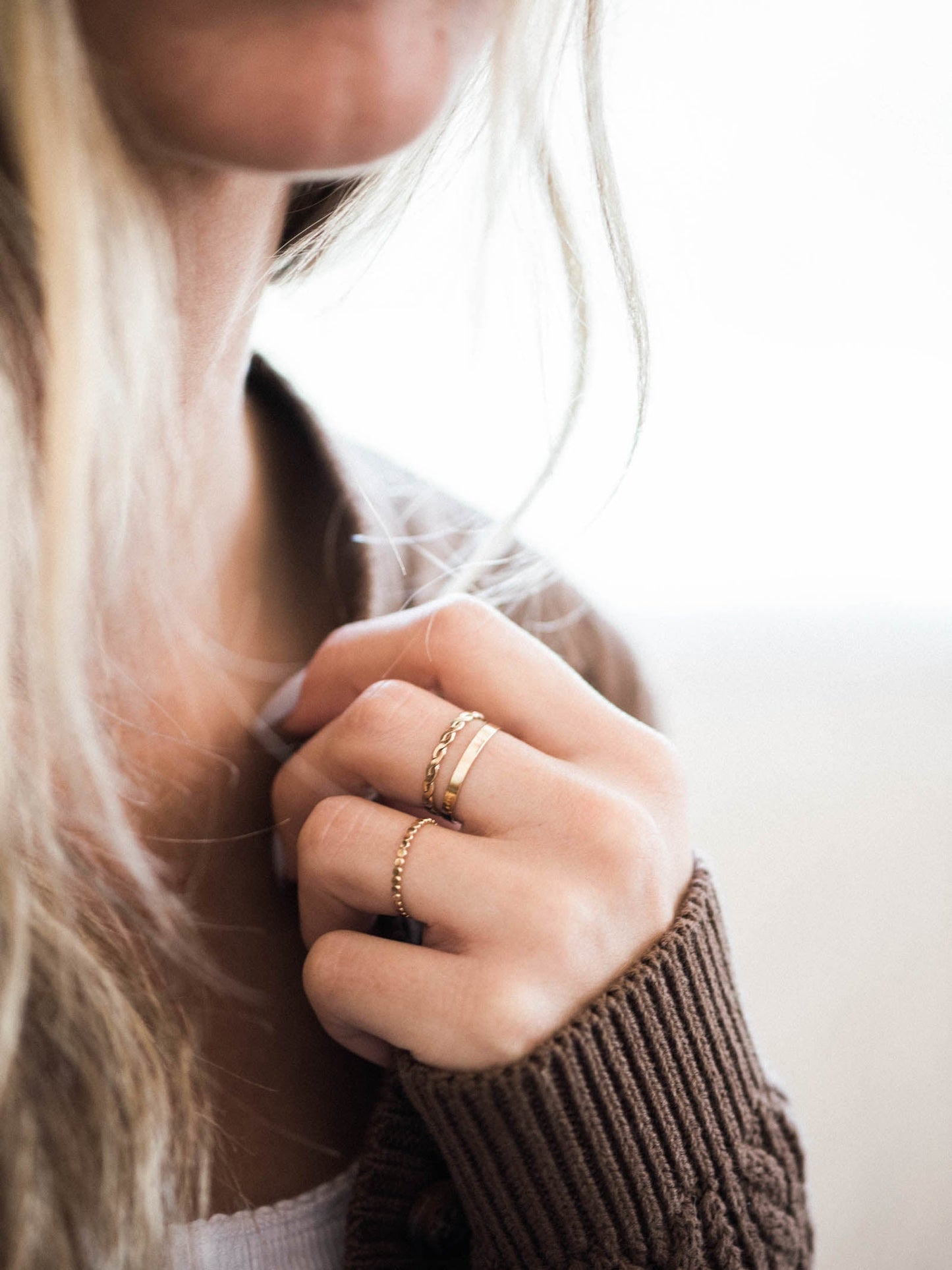 Bague à bande plate solide