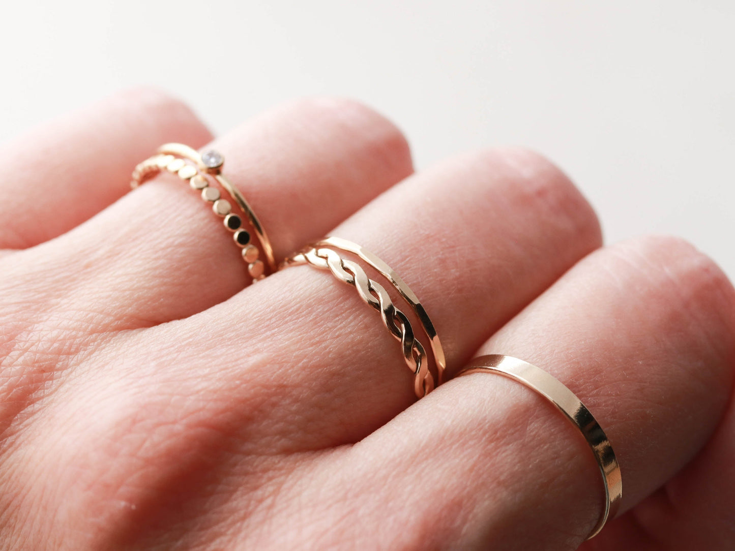 Bague à bande plate solide