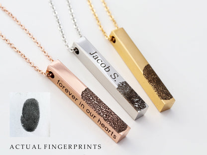 Collier à empreintes digitales à 4 faces