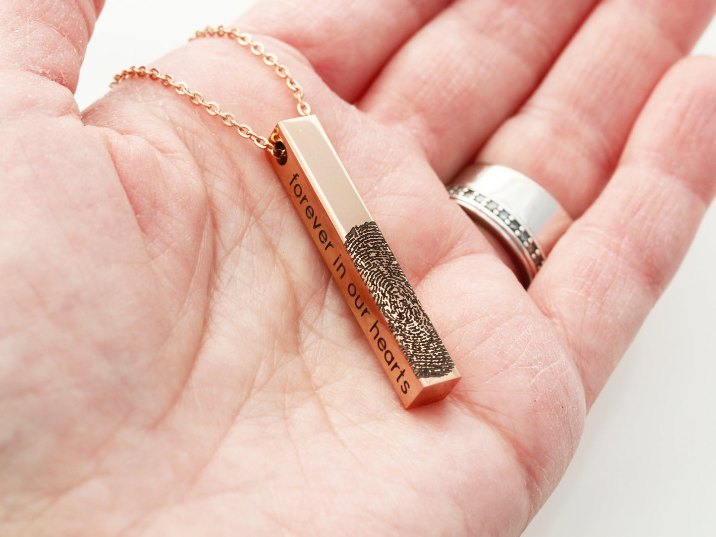 Collier à empreintes digitales à 4 faces