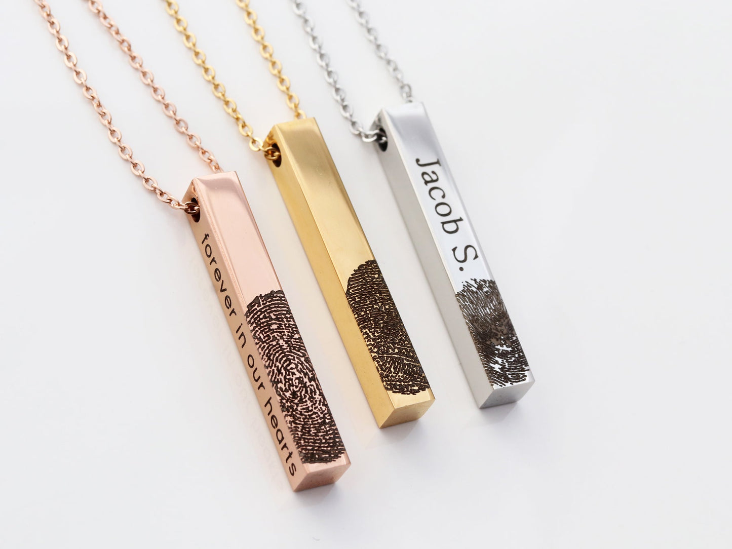 Collier à empreintes digitales à 4 faces