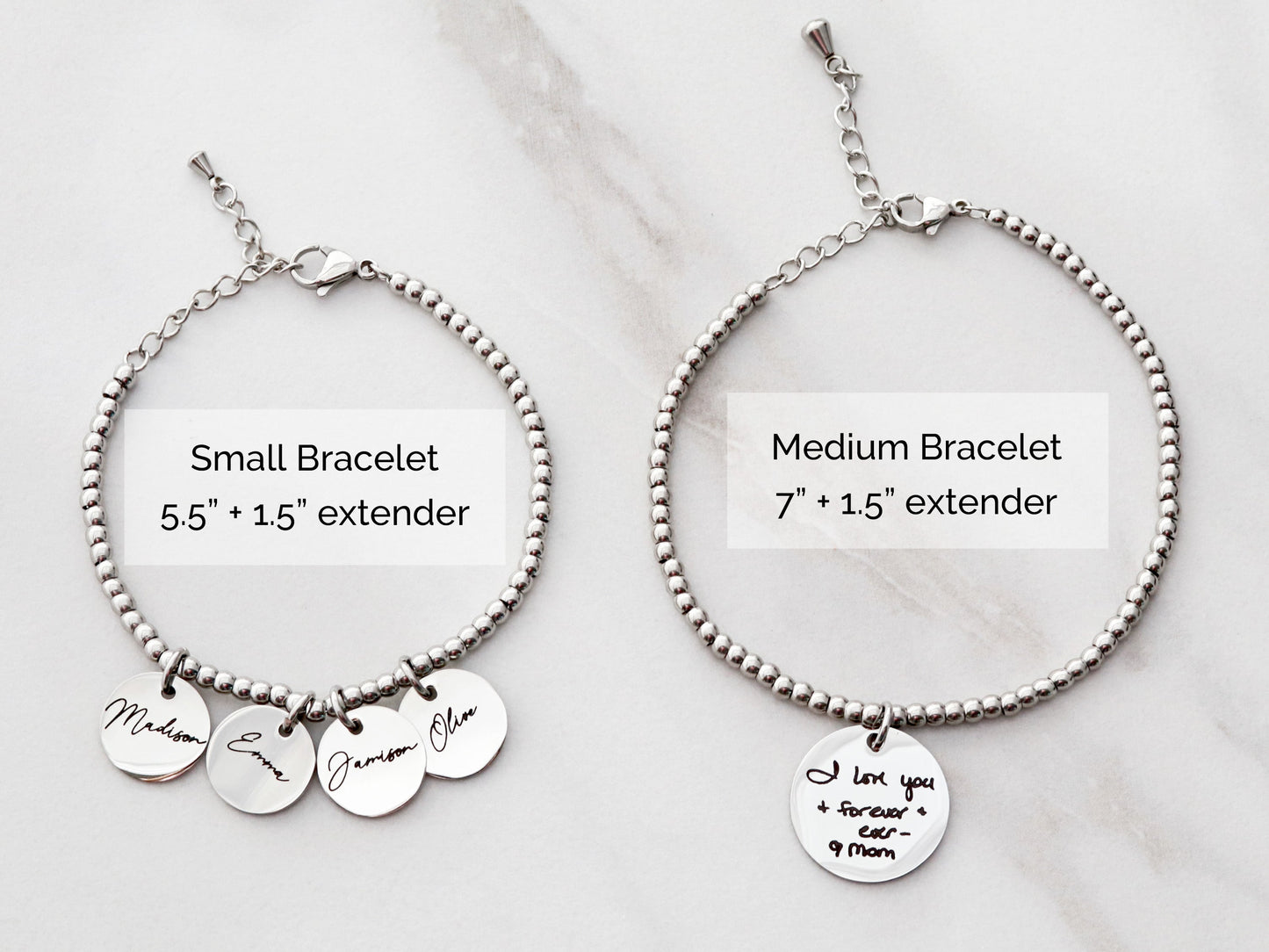 Handschrift-Perlenarmband
