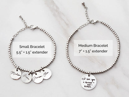 Handschrift-Perlenarmband