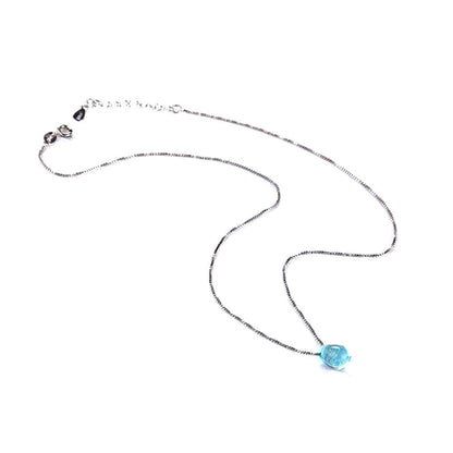 Crystal Ocean Drop Purification Clavicle Necklace