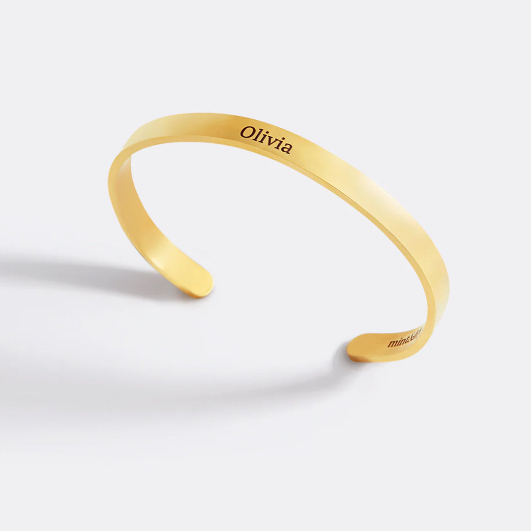 Beautiful Girl You Can Do Hard Things Personalizable Cuff Bracelet