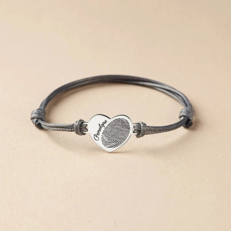 Bracelet à breloques empreintes digitales Embrace Memories