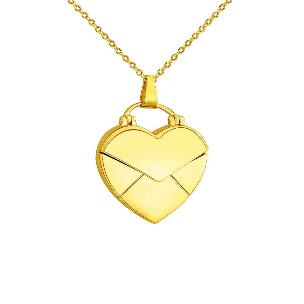 Collier personnalisé avec pendentif en forme de cœur et photo cachée