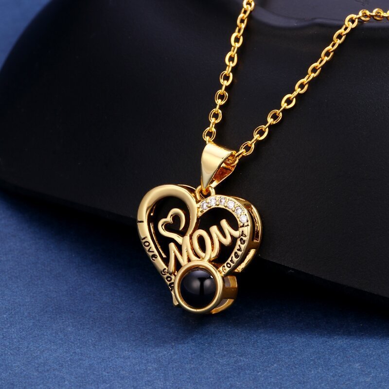 Collier photo caché personnalisé pour maman sincère