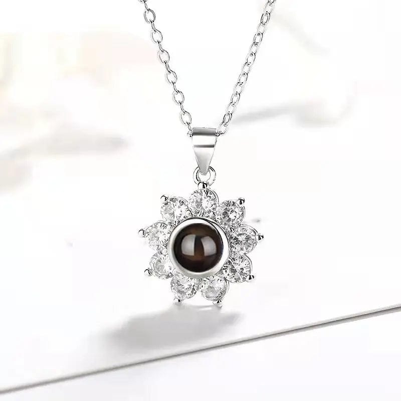 Collier personnalisé avec photo cachée de tournesol