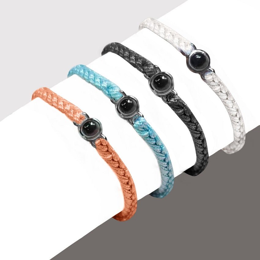 Bracelet tressé personnalisé avec projection cachée