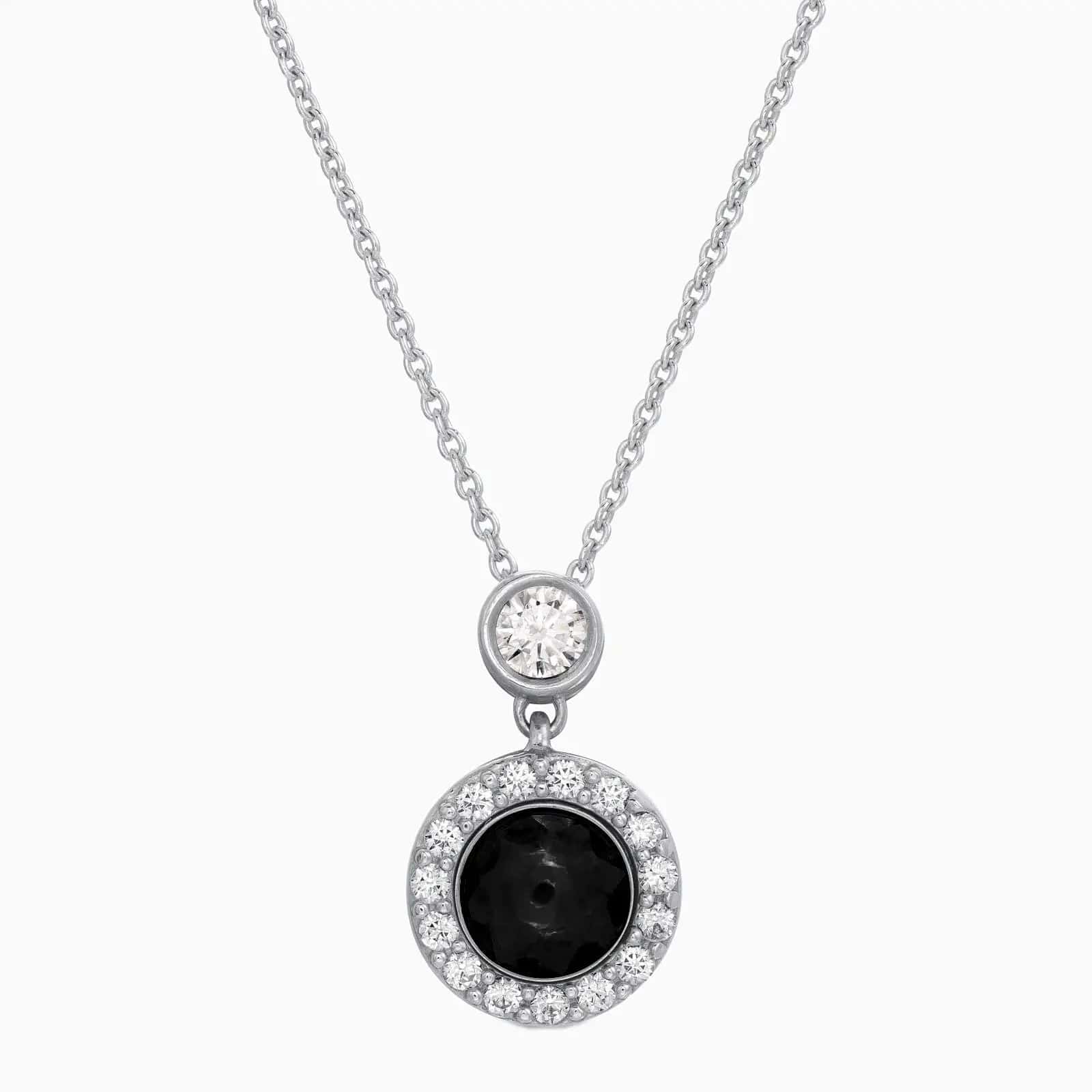 Collier photo caché personnalisé avec mini halo de diamants 