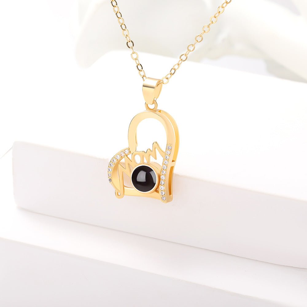 Collier photo caché personnalisé pour maman