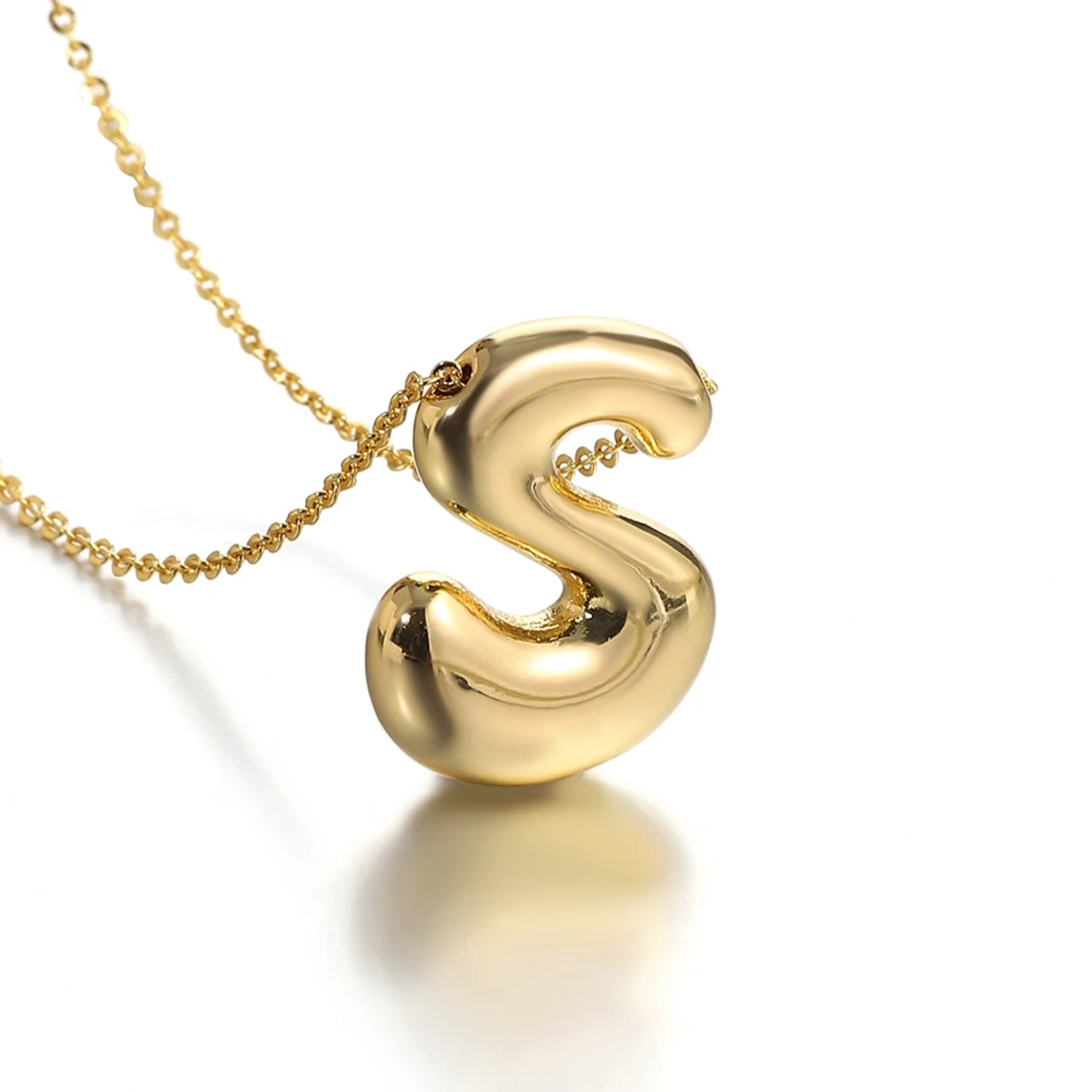 Collier à bulles avec initiales personnalisées et lettres à bulles 