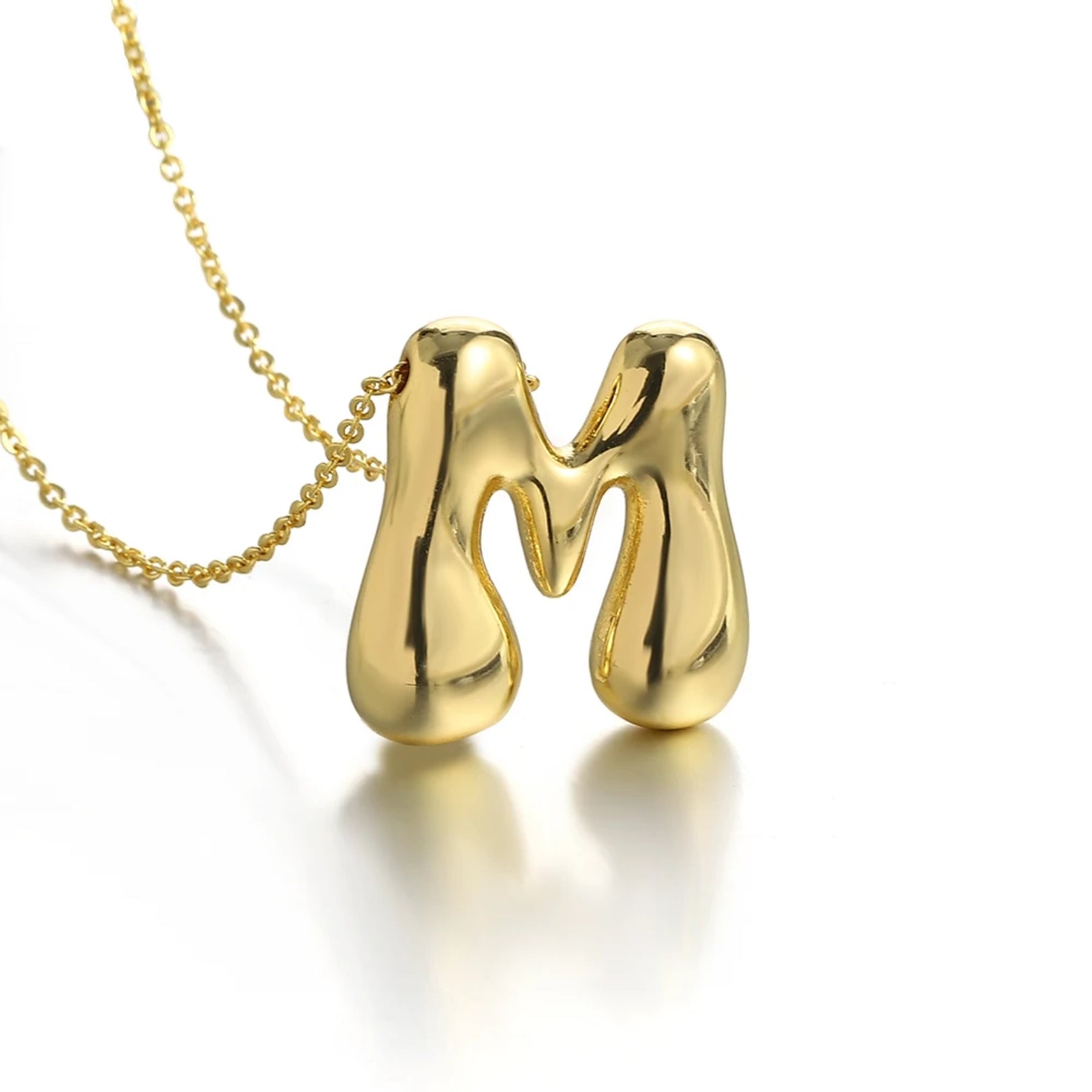 Collier à bulles avec initiales personnalisées et lettres à bulles 