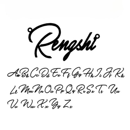 Personalisierter Name in einzigartigen Buchstaben Box Kette Halskette 