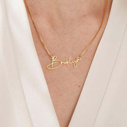 Personalisierter Name in einzigartigen Buchstaben Box Kette Halskette 