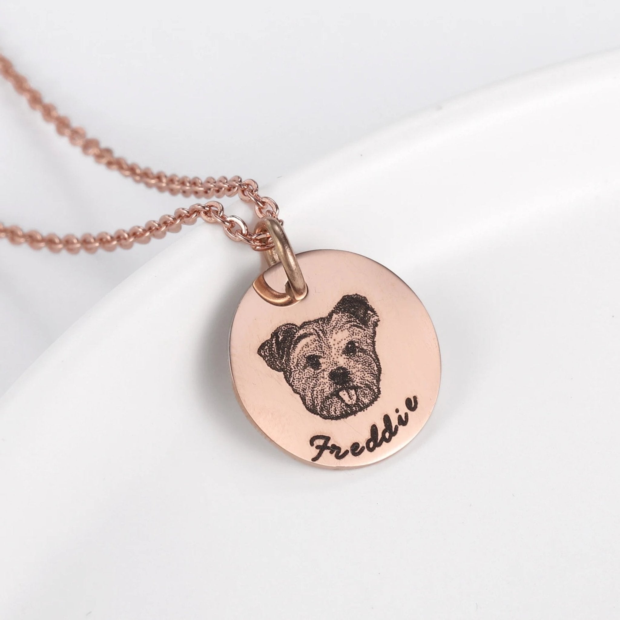 Collier personnalisé avec photo et nom d'animal de compagnie 