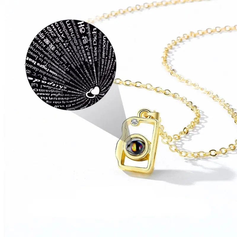 Collier magnétique pour appareil photo avec projection photo personnalisée (2 pièces) 
