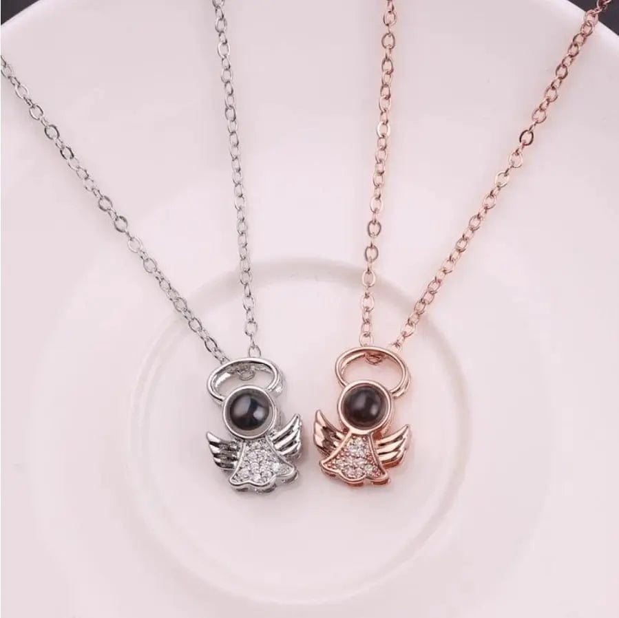 Collier d'ange avec projection photo personnalisée 