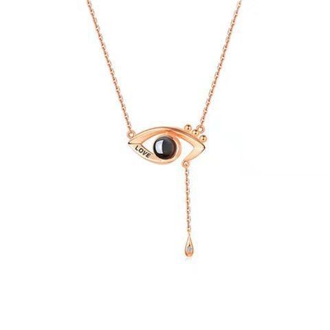 Collier avec pendentif personnalisé avec projection photo et mauvais œil