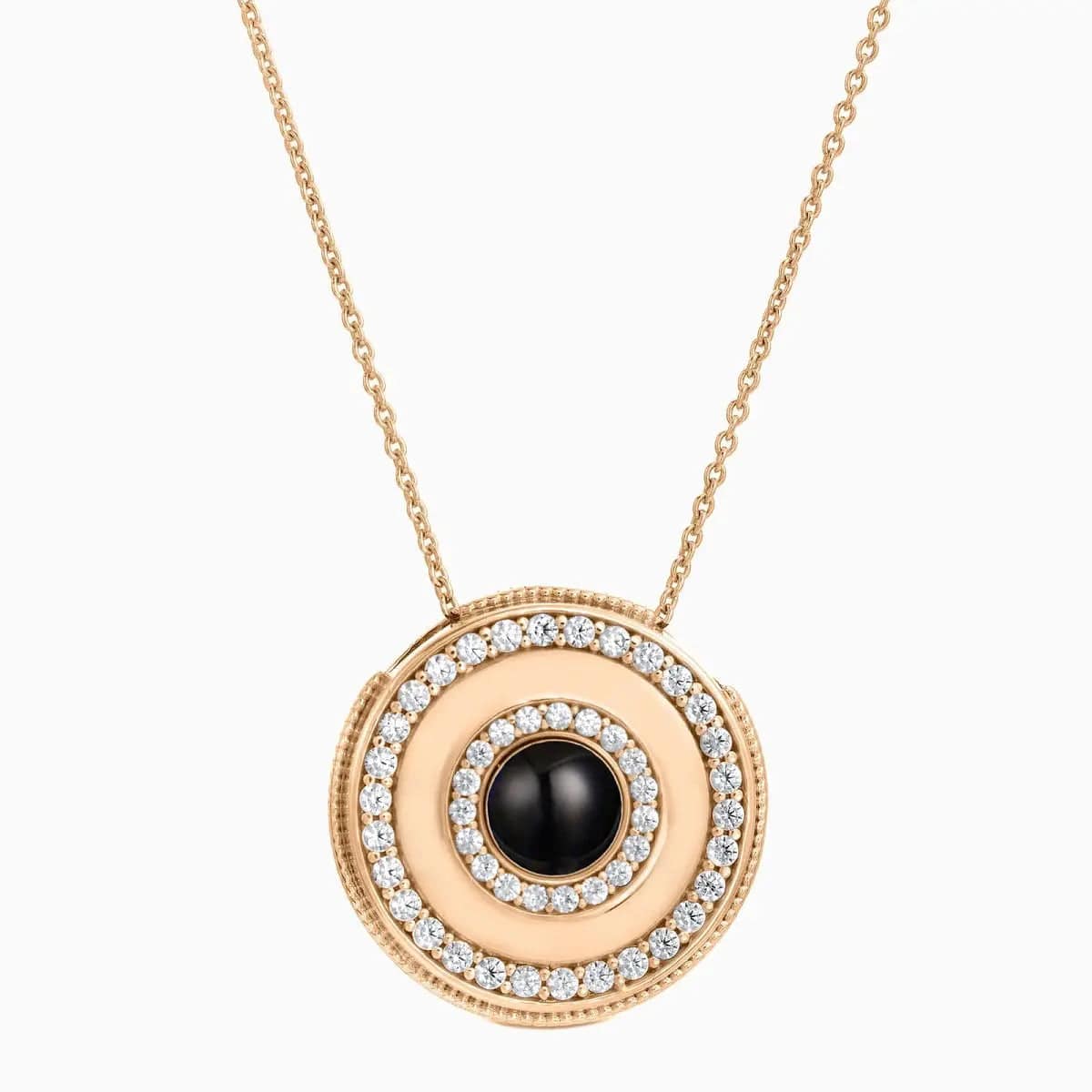 Collier pendentif médaillon de projection photo personnalisé 