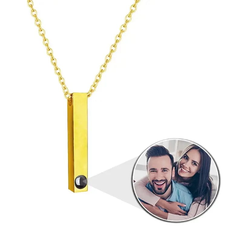 Collier rectangulaire avec projection photo personnalisée 