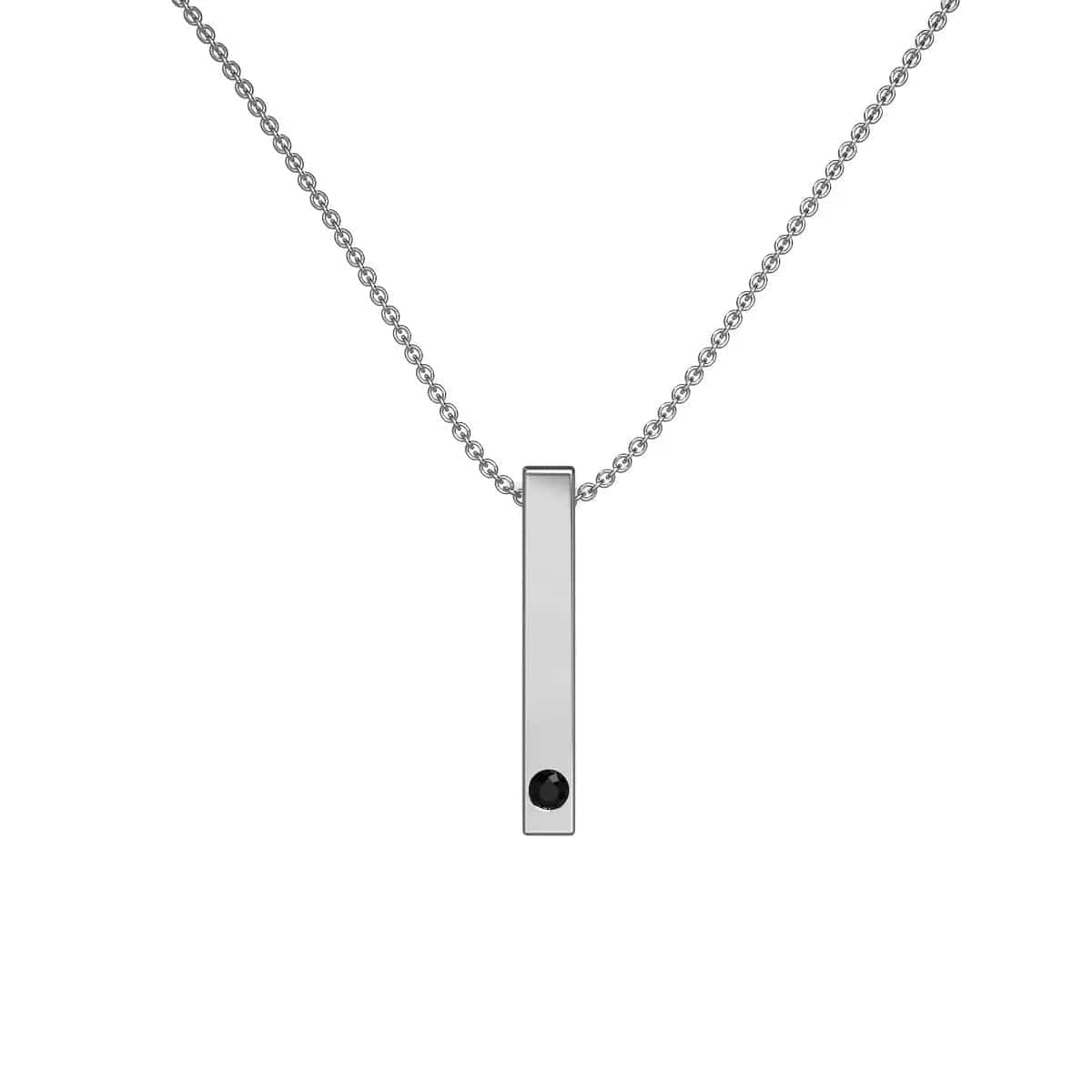 Collier rectangulaire avec projection photo personnalisée 