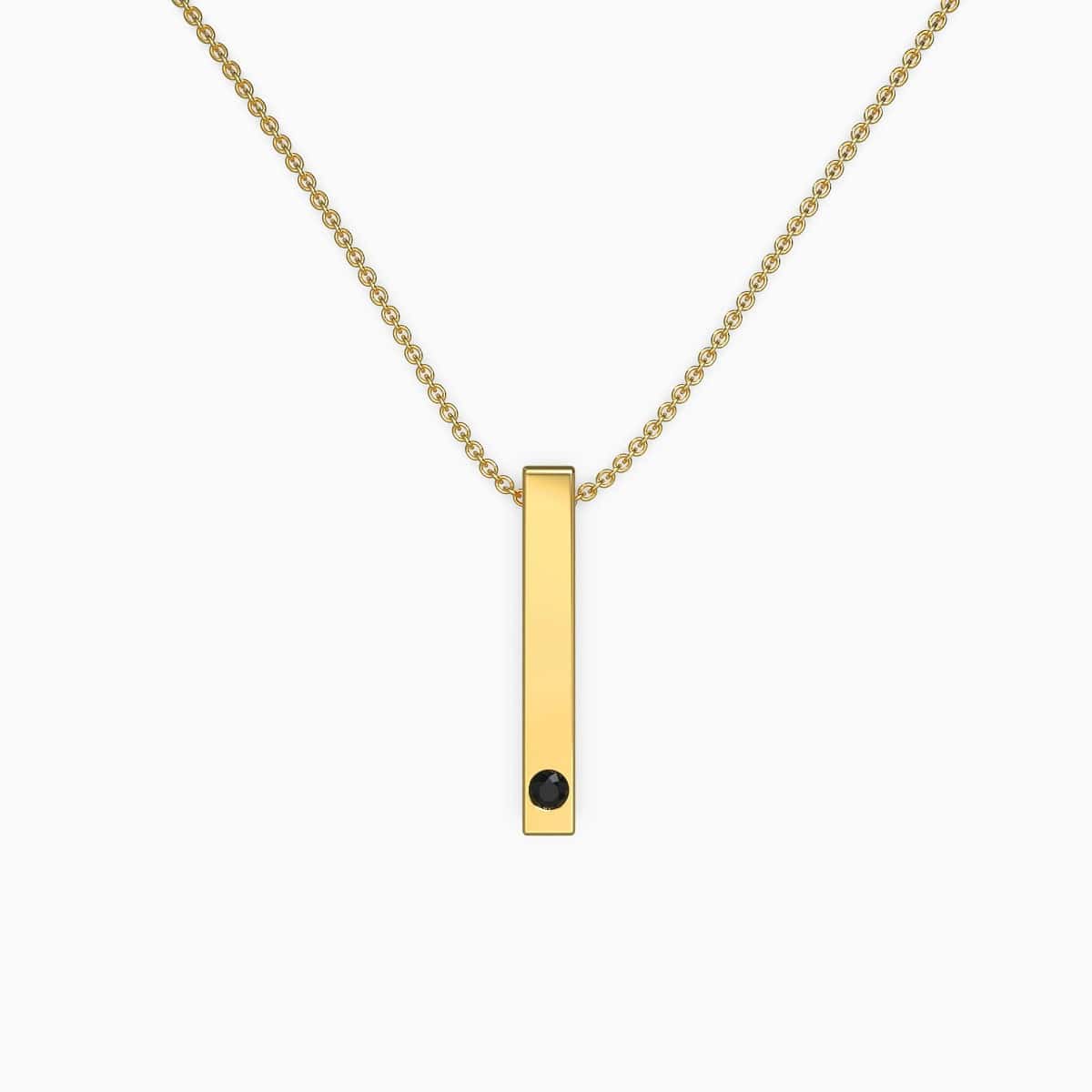 Collier rectangulaire avec projection photo personnalisée 