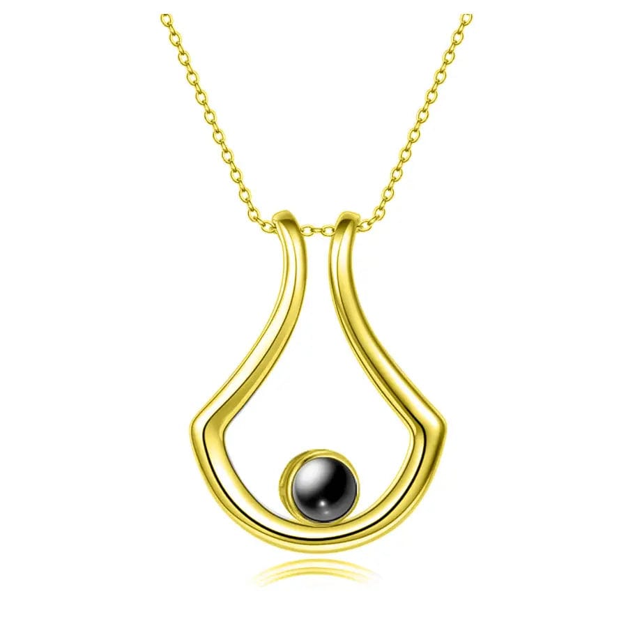 Collier pendentif en forme de U avec projection photo personnalisée 