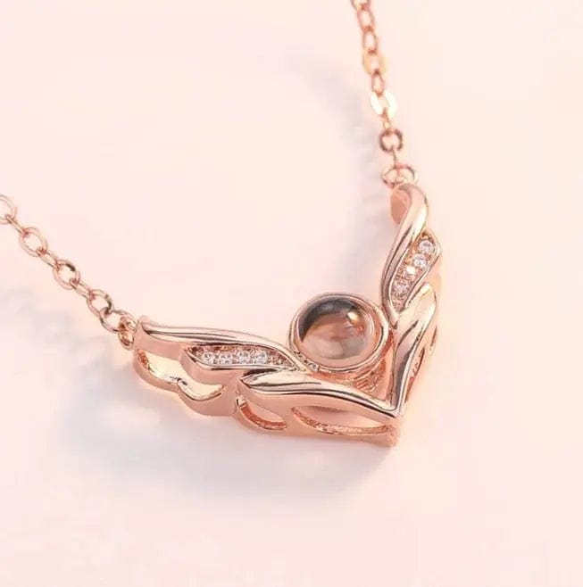 Collier d'ailes de projection photo personnalisé 