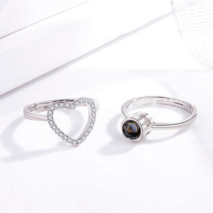 Hidden Photo Rings Custom Secret Heart Hidden Photo Ring - Wear fortune – wear fortune