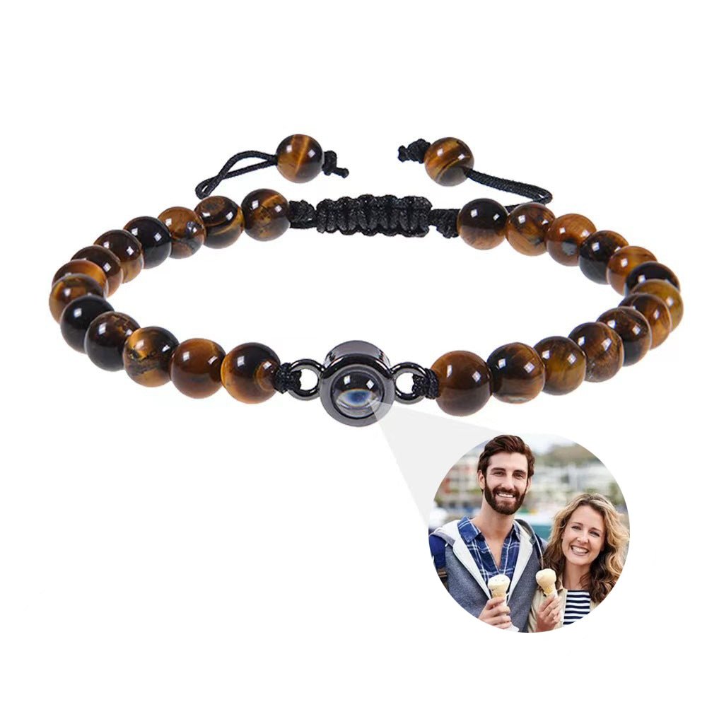 Personalisiertes Armband mit mattiertem Steinprojektion