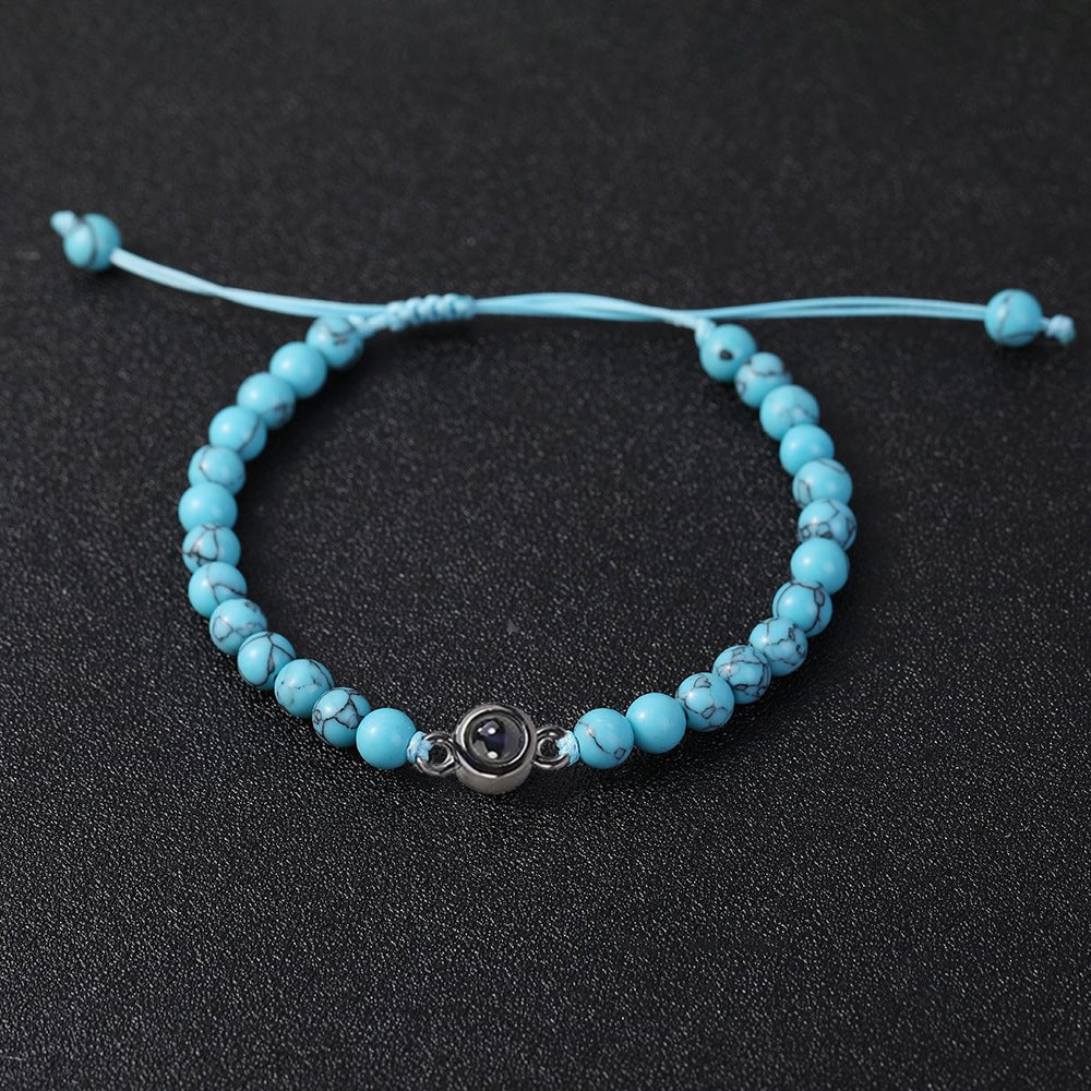 Personalisiertes Armband mit mattiertem Steinprojektion