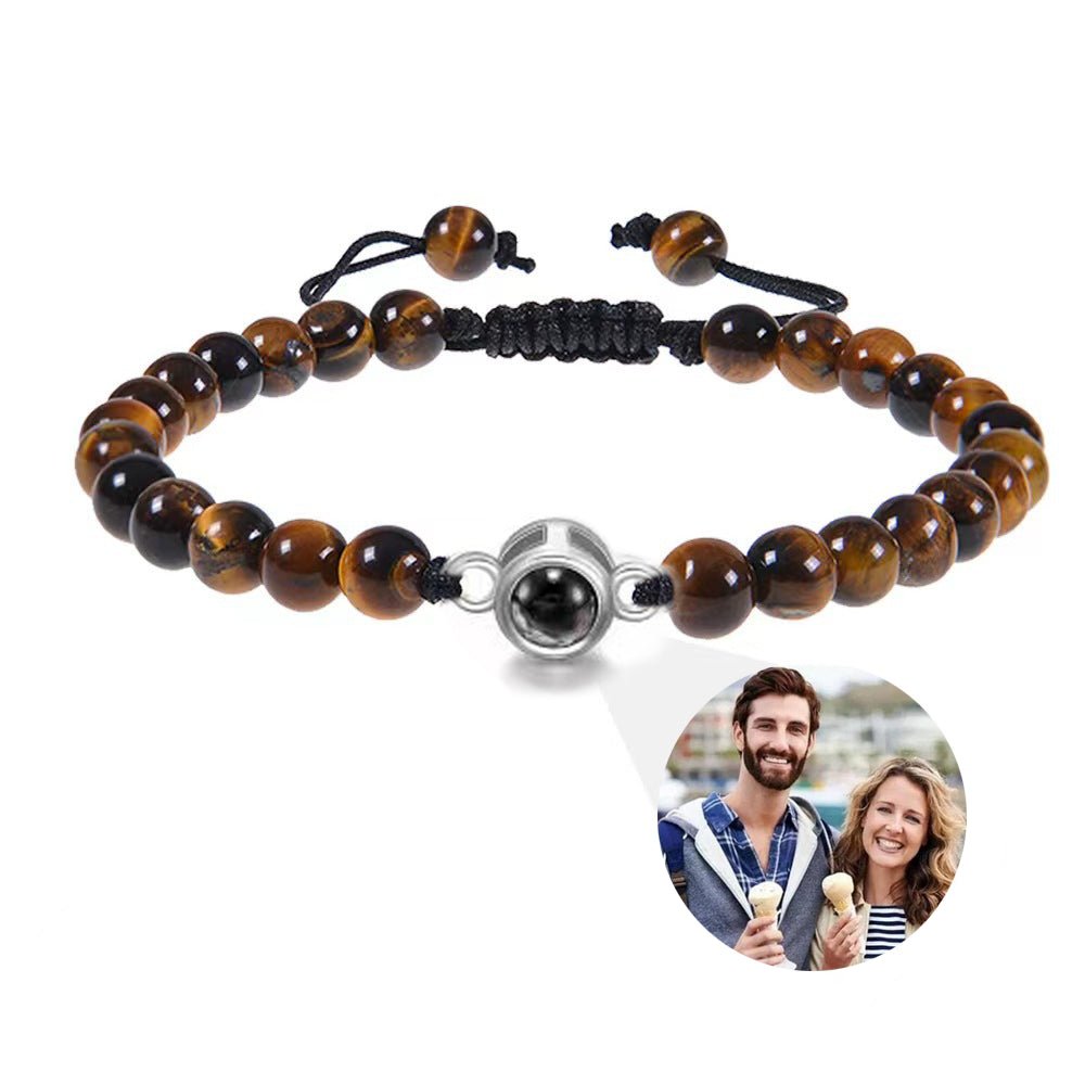 Personalisiertes Armband mit mattiertem Steinprojektion