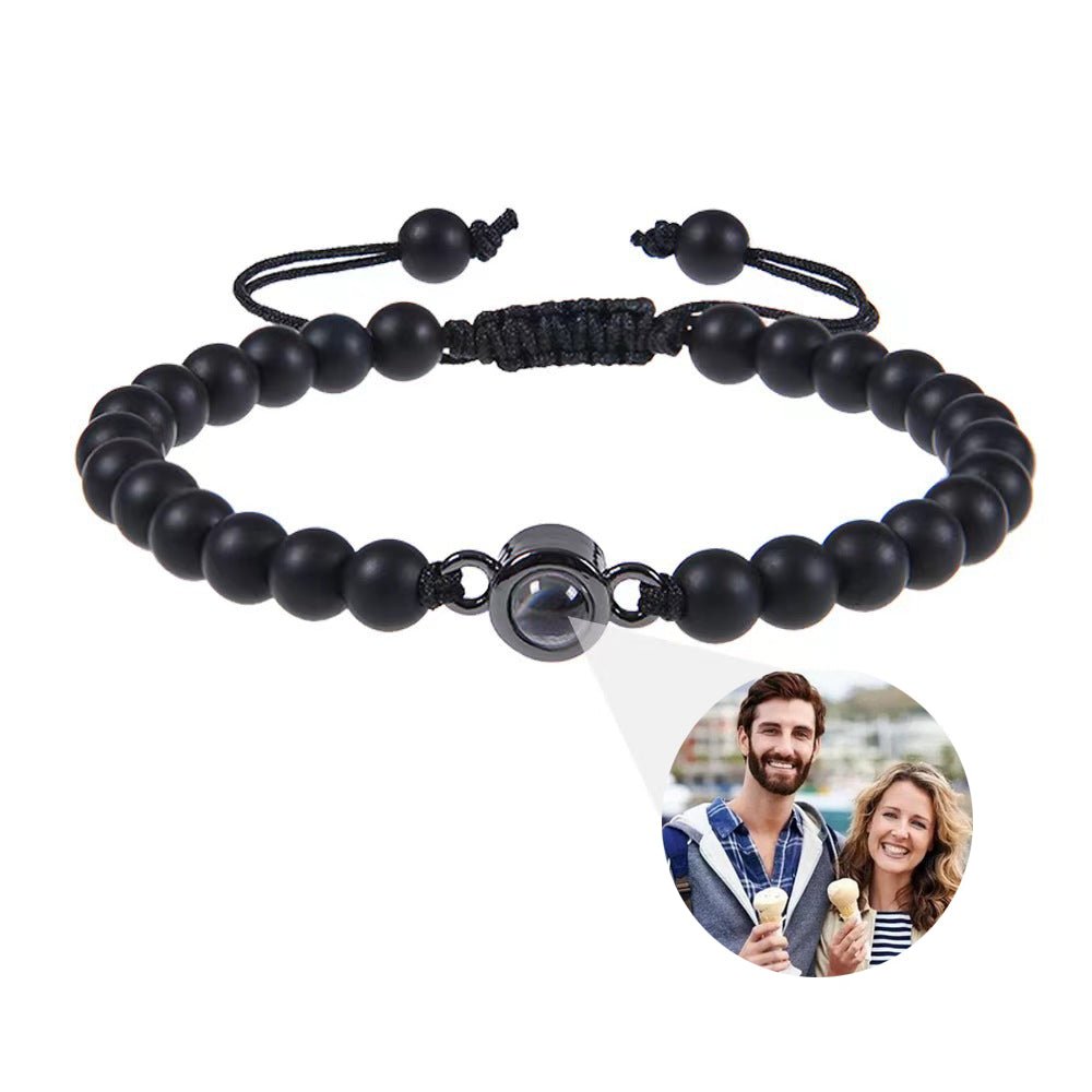 Personalisiertes Armband mit mattiertem Steinprojektion