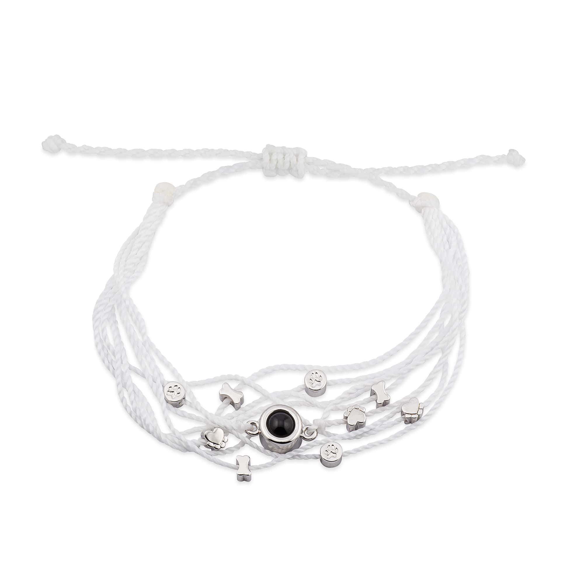 Personalisiertes Fotoarmband mit Hundeanhängern