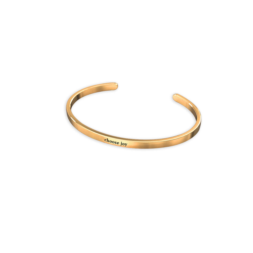 Bracelet manchette fin personnalisé