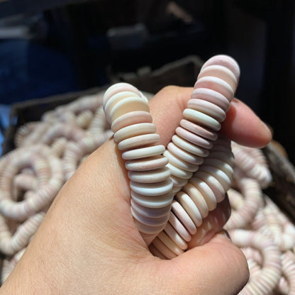 Pinkish White Camel Bone Flake Bracelet（14mm*3mm）