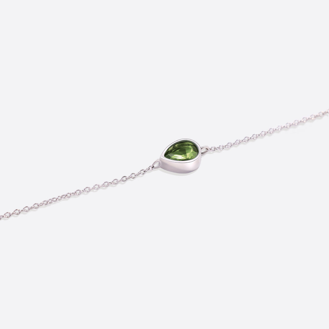Bracelet en forme de larme avec pierre de naissance