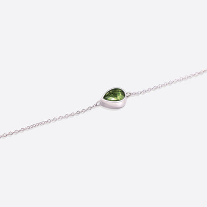 Bracelet en forme de larme avec pierre de naissance